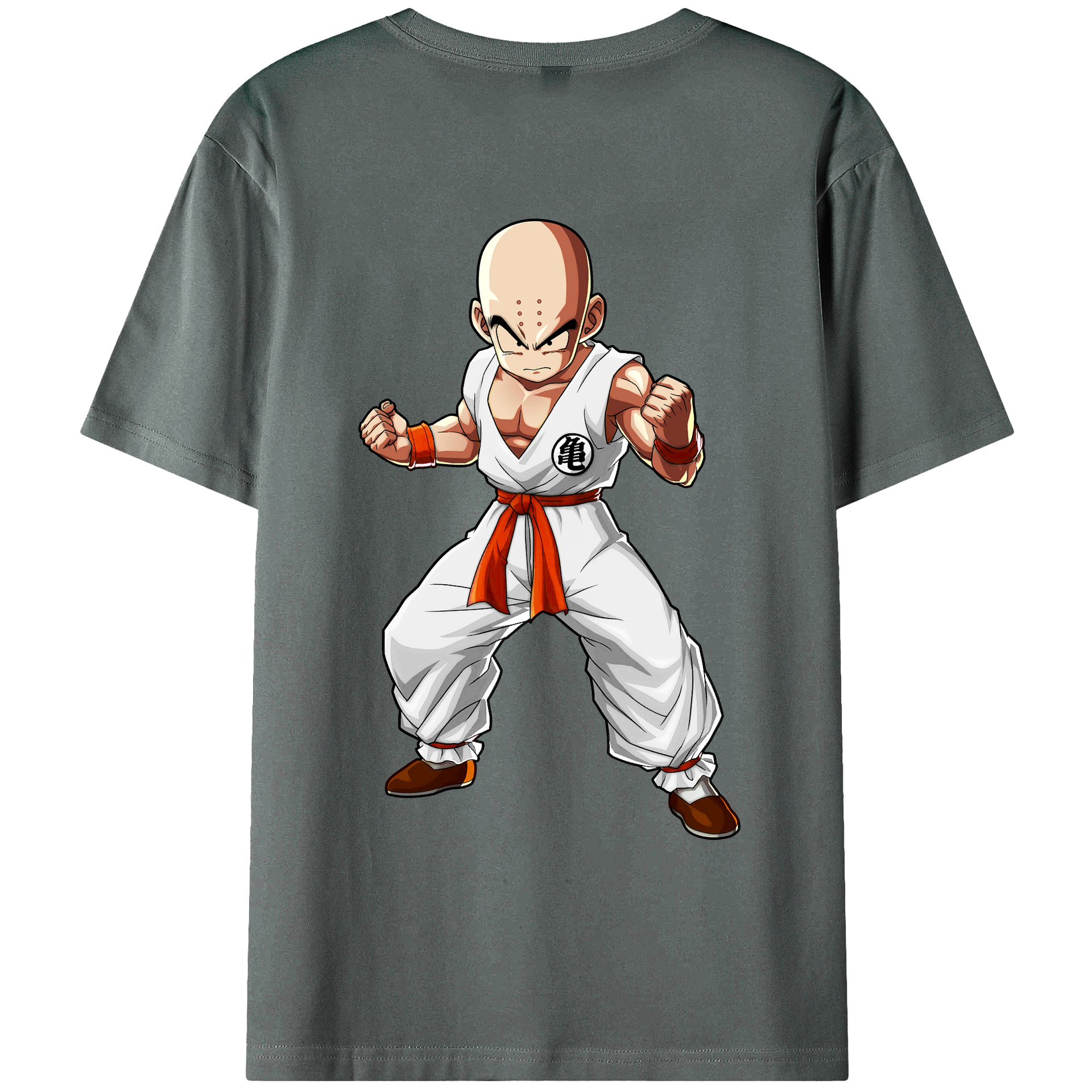 （画像用） ドラゴンボール クリリン DRAGON BALL krillin 綿100％ メンズ半袖Tシャツ（バックプリント） 通気性